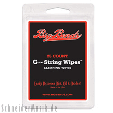 Big Bends Guitar String Wipes (25-pack)