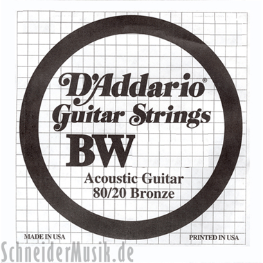 D'Addario Bronce 80/20 Entorchado Redondo Cuerda Suelta