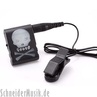 Cherub ST-711 Skull Tuner / Afinador para Guitarra/Bajo, negro