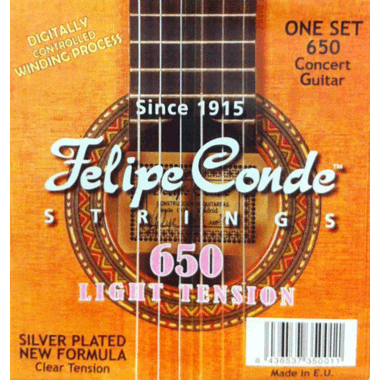 Felipe Conde Strings 650 Classical Guitar Nylon, Low Tension