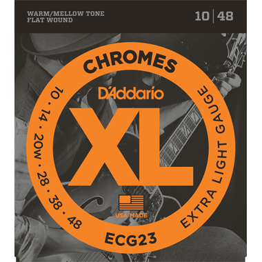 D'Addario ECG23 Chromes Flat Wound, Extra Light