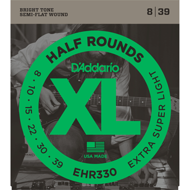 D'Addario Steel EHR330 Extra Super Blanda Half Round Wound