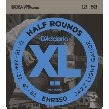 D'Addario Steel EHR350 Jazz Blanda Half Round Wound