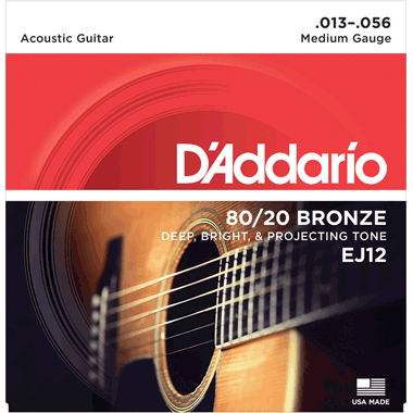 D'Addario EJ12 80/20 Bronze M