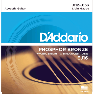 D'Addario EJ16 Phosphor Bronze Set, Light