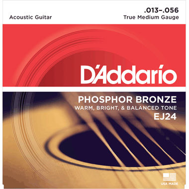 D'Addario EJ24 Phosphor Bronze, True Medium (DADGAD Tuning)