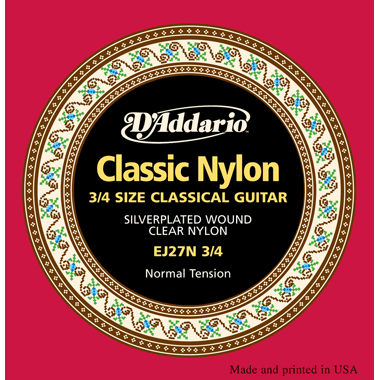 D'Addario EJ27N-3/4 Student Classics Juego - Normal Tension, 3/4 size