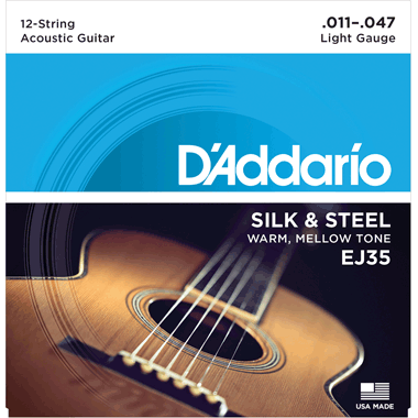 D'Addario EJ35 Silk & Steel, Silver Wound, Light (12-string)