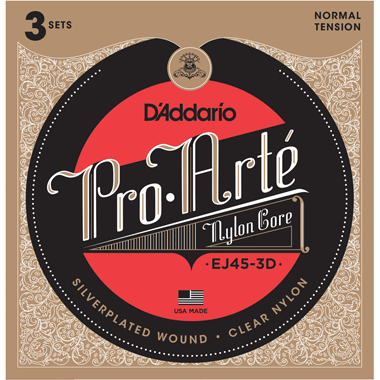 D'Addario EJ45-3D Pro-Arte 3-Pack, Normal Tension