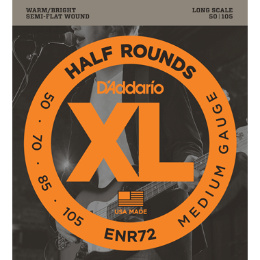 D'Addario ENR72 Bass Half Rounds, Medium, Long Scale