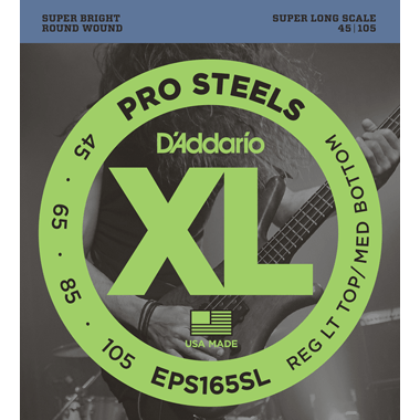 D'Addario EPS165SL Bass ProSteels Round Wound, Super Long Scale