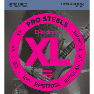 D'Addario EPS170SL Bass ProSteels Round Wound, Super Long Scale