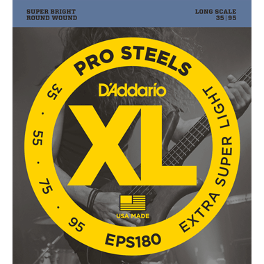 D'Addario EPS180 Bass ProSteels Round Wound, Long Scale
