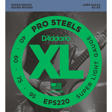 D'Addario EPS220 Bass ProSteels Round Wound, Long Scale