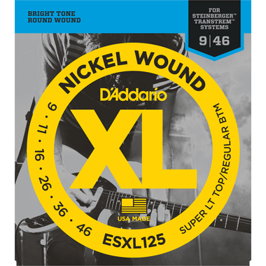 D'Addario Nickel ESXL125 Superlight Top/Regular Bottom Double