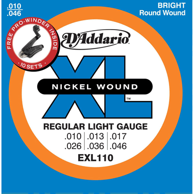 D'Addario EXL110-10PRO 10 Sets EXL110 + FREE Pro-Winder