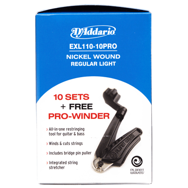 D\'Addario EXL110-10PRO 10 Sets EXL110 + FREE Pro-Winder