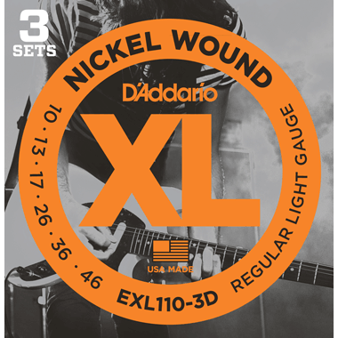 D'Addario Níquel EXL110-3D Pack Regular Blanda