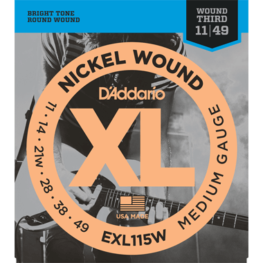 D'Addario Níquel EXL115W Blues / Jazz Rock wound G4