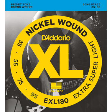 D'Addario Bajo Entorchadas en Níquel EXL180 Larga