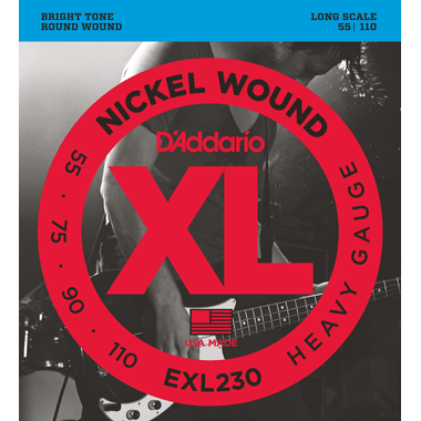 D'Addario Bajo Entorchadas en Níquel EXL230 Larga