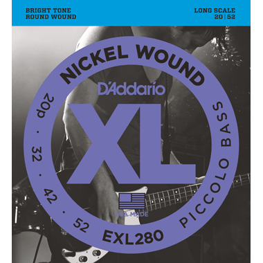 D'Addario Bajo Entorchadas en Níquel EXL280 Piccolo/Larga