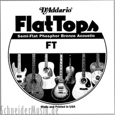 D'Addario FT024 FLAT TOP Acoustic Phosphor Bronze Wound
