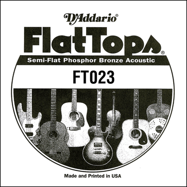 D'Addario FT023 FLAT TOP Acoustic Phosphor Bronze Wound