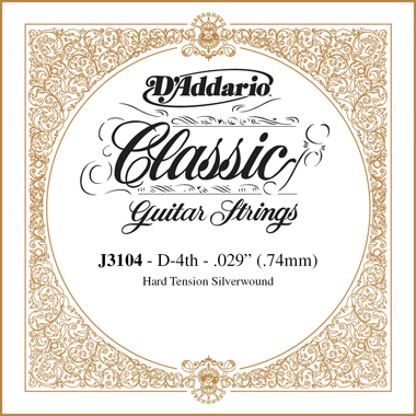 D'Addario J3104 Rectified Classics, Hard Tension d-4