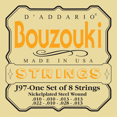 D'Addario J97 Greek Bouzouki Nickel Wound, 8-string