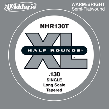 D'Addario NHR130T Bass Half Rounds, Long Scale, Tapered