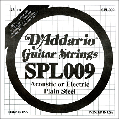 D'Addario SPL009 Plain Steel, Double Ball End