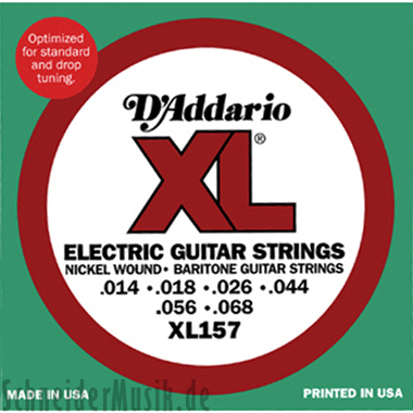 D'Addario XL157 Nickel Wound Baritone Guitar, Medium