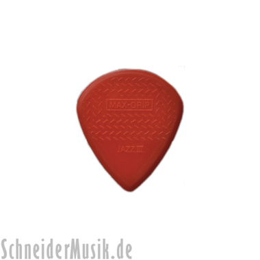 Dunlop 471 N Max Grip JAZZ III Red Nylon Picks 1.38 mm (6-pack)