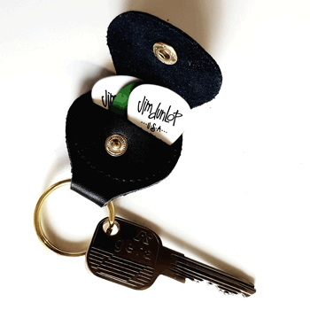 Dunlop 5200 Picker\'s Pouch Pick Holder Keychain, Logo gold