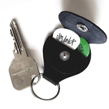 Dunlop 5201 Picker\'s Pouch Pick Holder Keychain, Logo silver