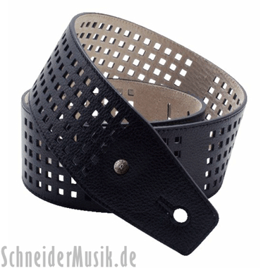 Dunlop BMF-07BK BMF Leather Strap "Square Perforations"