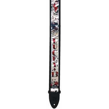 Dunlop D38-22LO Guitar Strap LUCKY 13 "Old School"