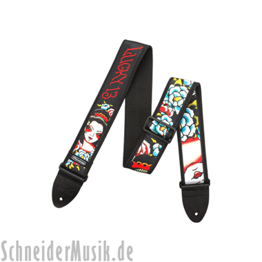 Dunlop D38-38GS Guitar Strap LUCKY 13 "Geisha"