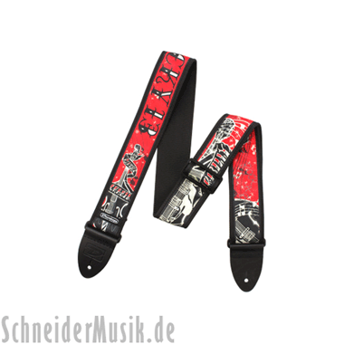 Dunlop D38-40RB Guitar Strap LUCKY 13 "Rockabilly"