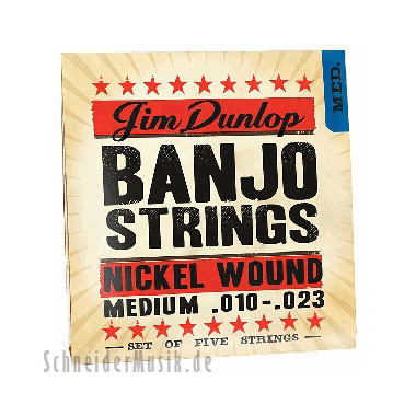 Dunlop DLN1115 Banjo Set Nickel Wound, medium (Loop End)