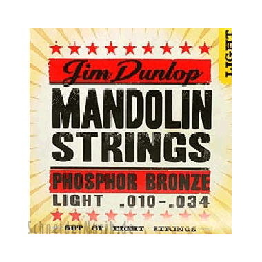 Dunlop DLP1518 Mandolin Juego Phosphor Bronze, suave, (lazo )