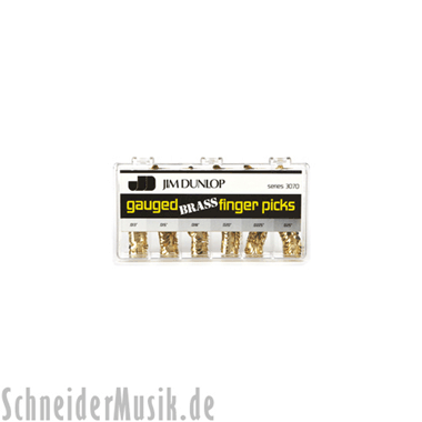 Dunlop 3070 Brass Fingerpicks Cabinet (120 piezas, surtidas)