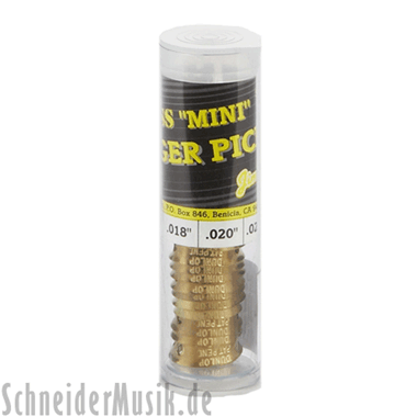 Dunlop 371R.0225 Brass Mini Tube Fingerpicks (20 pieces) - .0225
