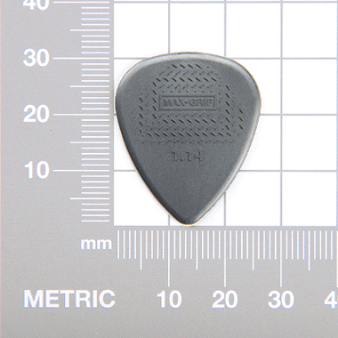 Dunlop 449 Max Grip STANDARD Nylon Picks 1.14 mm, light grey (12-pack)