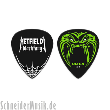 Dunlop PH112 HETFIELD\'S Black Fang Picks - Player\'s Pack 0.73 mm, black (6-pack)