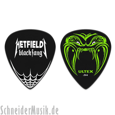 Dunlop PH112 HETFIELD\'S Black Fang Pick Tin - Tin Box with 6 Picks 0.94 mm, black