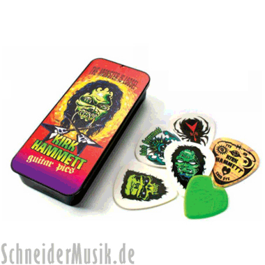 Dunlop KH01T KIRK HAMMETT Signature Pick Tin - Tin Box with 6 Picks 0.88 mm