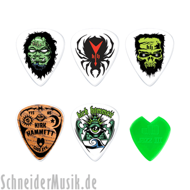 Dunlop KH01T KIRK HAMMETT Signature Pick Tin - Tin Box with 6 Picks 0.88 mm