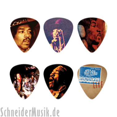 Dunlop JH-PTR07M JIMI HENDRIX Hear My Music Pick Tin, Medium (Pick Tin with 12 Picks)